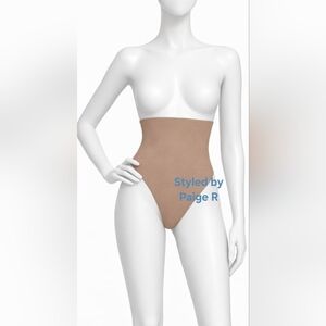 💕SKIMS High Waist Power Mesh Sheer Sculpt Shaper Thong Shaping Nude SIENNA S